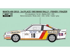Decal – Opel Manta 400 Gr.B - 1985 Manx Rally 3rd place - Fisher / Frazer